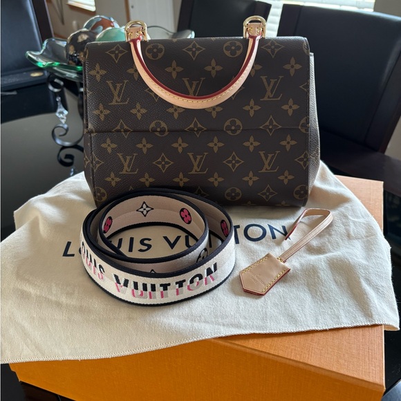 Louis Vuitton Brown Monogram Satchel with Pink Accents - Picture 1 of 5